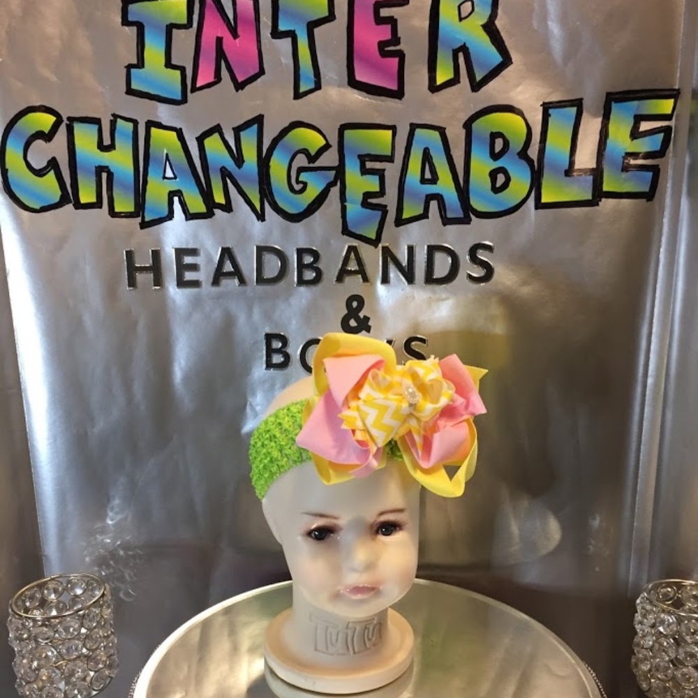 Infants and girls interchangeable headbands & bows